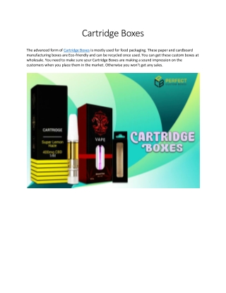 Cartridge Boxes