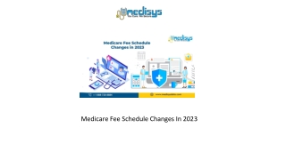 Medicare Fee Schedule Changes In 2023