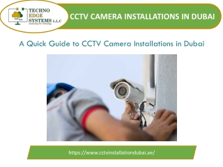 A Quick Guide to CCTV Camera Installations in Dubai