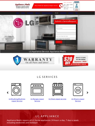 LG Home Appliances Repairs Services