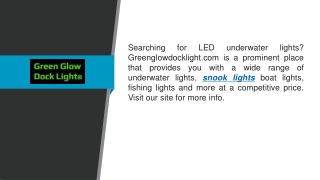 Snook Lights  Greenglowdocklight.com