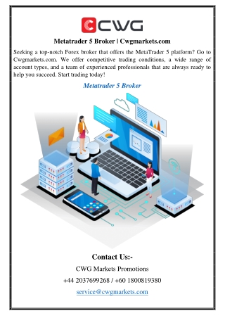 Metatrader 5 Broker | Cwgmarkets.com
