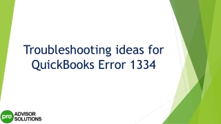 Simple step by step guide to resolve QuickBooks Error 1334