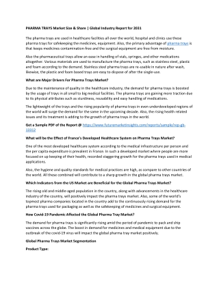 PHARMA TRAYS Market