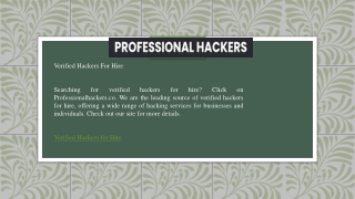 Verified Hackers For Hire   Professionalhackers.co