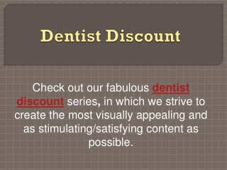 Dentist Discount