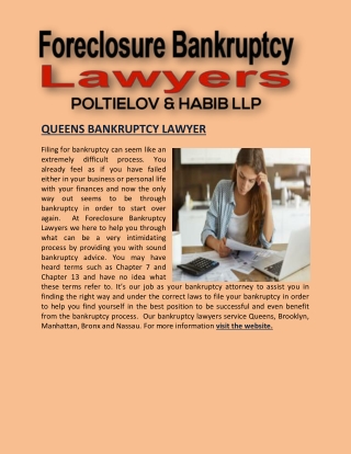 Bankruptcy lawyer Queens