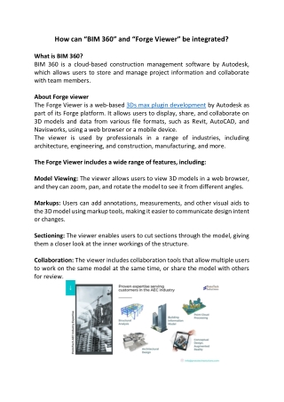 How can BIM 360 and Forge Viewer be integrated