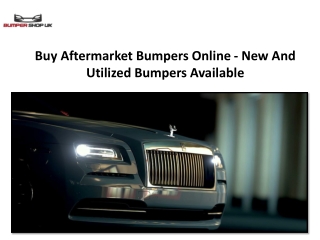 Buy Aftermarket Bumpers Online - New And Utilized Bumpers Available