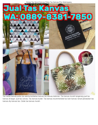 0889_8ᣮ81_ᜪ850 (WA) Tas Kanvas Sling Bag Jual Tas Canvas