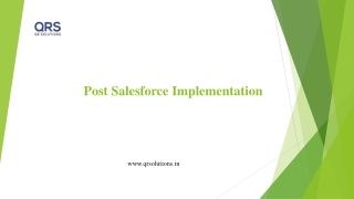 Post Salesforce Implementation