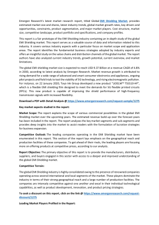EMI Shielding Market Forecast Report Research Report by 2030