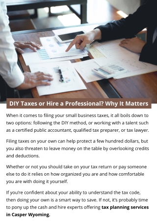 DIY Taxes or Hire a Professional? Why It Matters