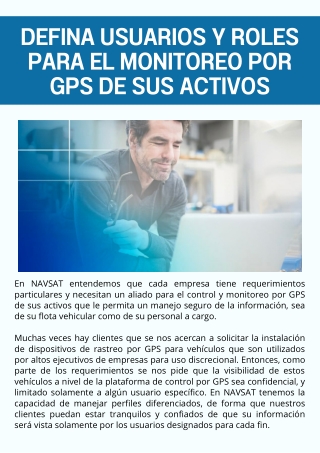 Defina usuarios y roles para el monitoreo por GPS de sus activos