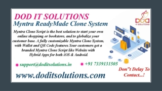 Best Myntra Clone System - Readymade Clone Script