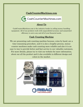 Cash Counting Machine