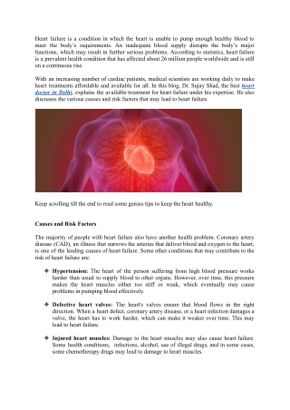 Heart Failure_ Causes, Treatment, and Recovery