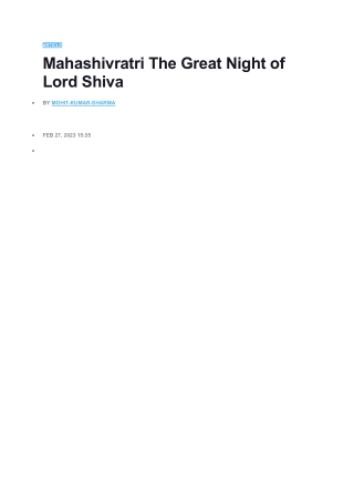 mahashivratri 1