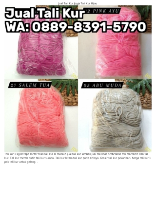 Ô889•8ᣮ91•5ᜪ9Ô (WA) Harga Tali Kur 1 Meter Tali Kur Warna Merah