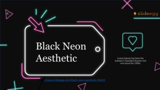 Black Neon Aesthetic PPT Presentation