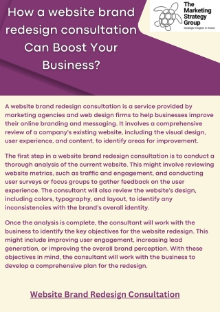 How a website brand redesign consultation Can Boost Your Business