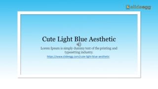 Light Blue Aesthetic PPT Presentation