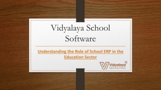 Role of School ERP in the Education Sector