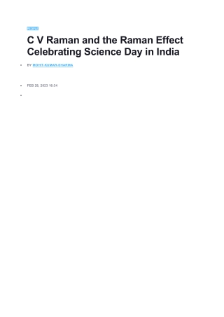 C V Raman