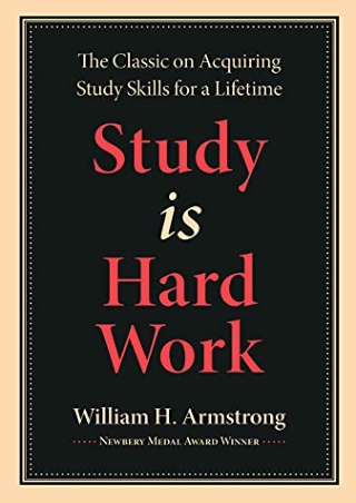 (PDF/DOWNLOAD) Study Is Hard Work