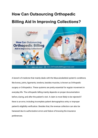 How Can Outsourcing Orthopedic Billing Aid In Improving Collections_