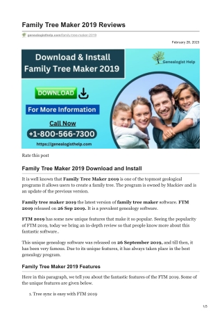 Family Tree Maker 2019 Download, Install and Reviews [2023]