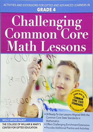 (PDF/DOWNLOAD) Challenging Common Core Math Lessons (Grade 4): Activities and Ex