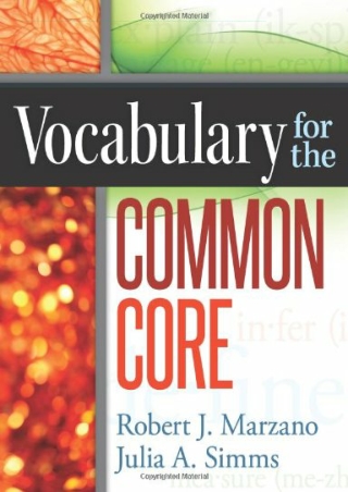 DOWNLOAD/PDF  Vocabulary for the Common Core