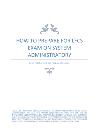 How to Prepare for LFCS exam on System Administrator?