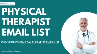 Physical Therapist Email List