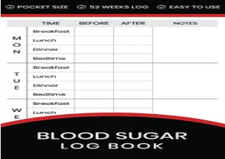 (G.e.t) Epub Blood Sugar Log Book: 52 Weeks Diabetic Glucose Tracker Journal Poc