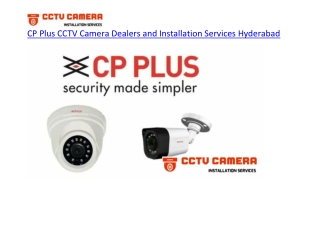 CP Plus CCTV Camera Dealers and Installation Services Hyderabad