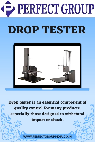 Drop tester | Perfectgroupindia