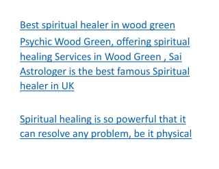 Best spiritual healer in wood green