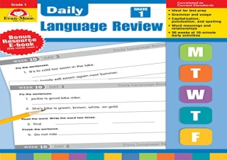 [DOWNLOAD PDF] Daily Language Review, Grade 1 full