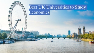 PPT  - Best UK Universities to Study Economics | AHZ Associates