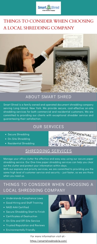 Things to Consider When Choosing a Local Shredding Company