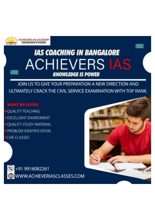 IAS Coaching In Bangalore