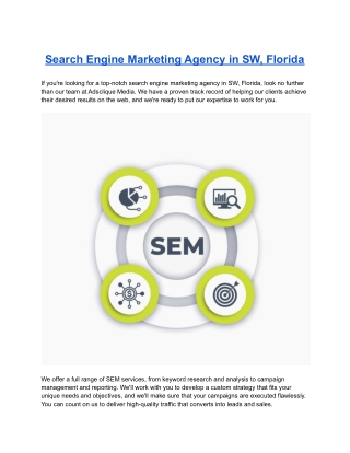 Search Engine Marketing Agency in SW, Florida