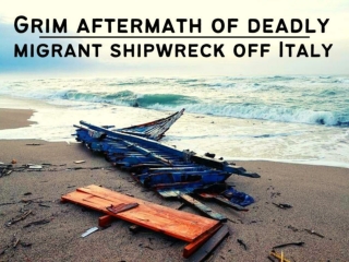 Grim aftermath of deadly migrant shipwreck off Italy