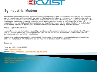 5g Industrial Modem