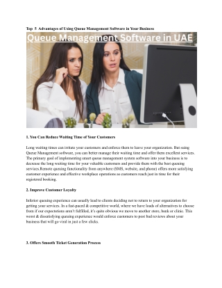 Queue Management Software in UAE