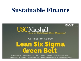 Sustainable Finance