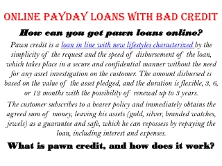 online payday loans with bad credit