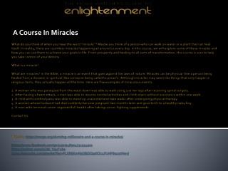 A Course In Miracles